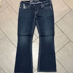 Silver Jeans Women's Dark Indigo Boot Cut Jeans